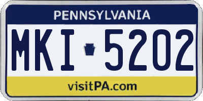 PA license plate MKI5202