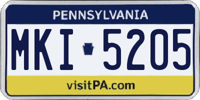 PA license plate MKI5205