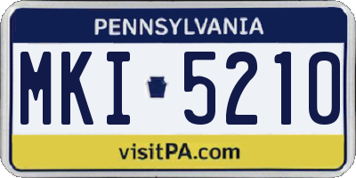 PA license plate MKI5210