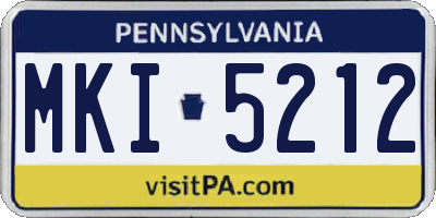 PA license plate MKI5212