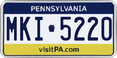 PA license plate MKI5220