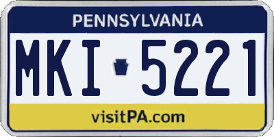 PA license plate MKI5221