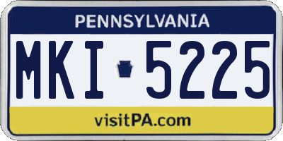 PA license plate MKI5225