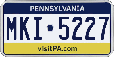 PA license plate MKI5227