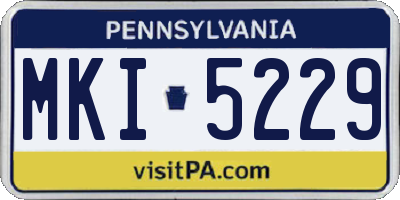 PA license plate MKI5229