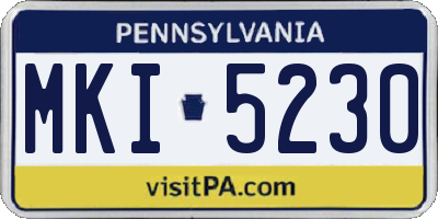 PA license plate MKI5230