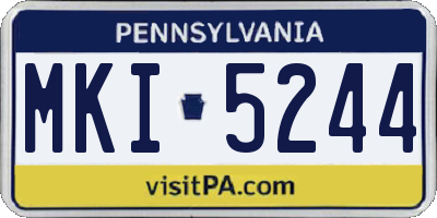 PA license plate MKI5244