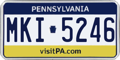 PA license plate MKI5246
