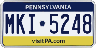 PA license plate MKI5248