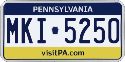 PA license plate MKI5250