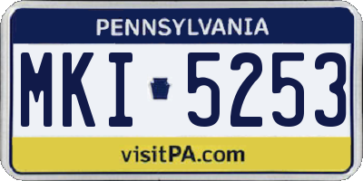PA license plate MKI5253