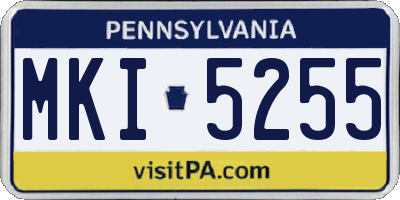PA license plate MKI5255