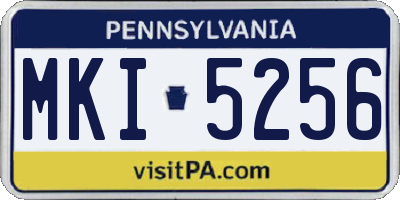 PA license plate MKI5256