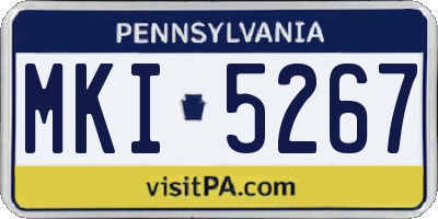 PA license plate MKI5267