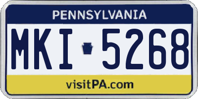 PA license plate MKI5268