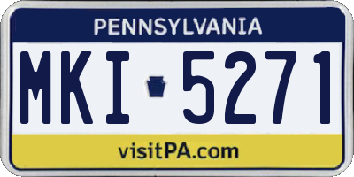 PA license plate MKI5271