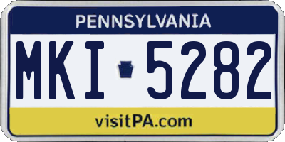 PA license plate MKI5282