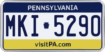 PA license plate MKI5290
