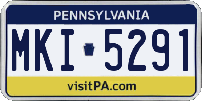 PA license plate MKI5291