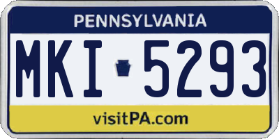 PA license plate MKI5293