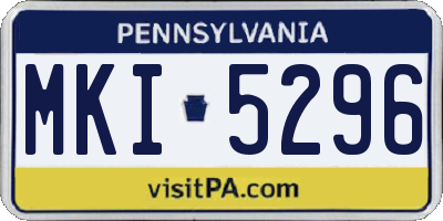 PA license plate MKI5296