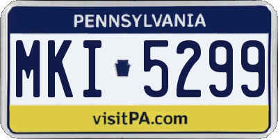 PA license plate MKI5299