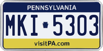 PA license plate MKI5303