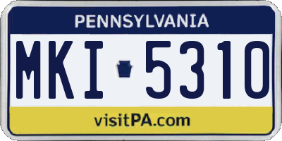 PA license plate MKI5310