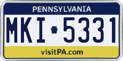 PA license plate MKI5331
