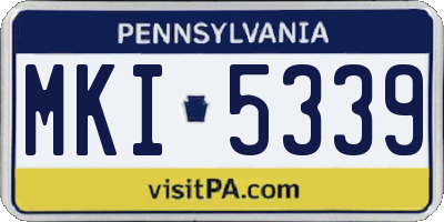 PA license plate MKI5339