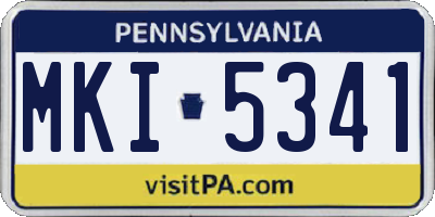 PA license plate MKI5341
