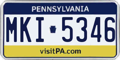 PA license plate MKI5346