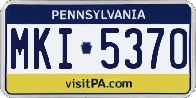 PA license plate MKI5370