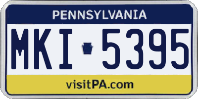PA license plate MKI5395
