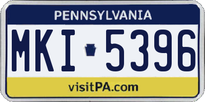 PA license plate MKI5396