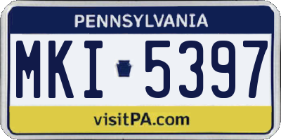 PA license plate MKI5397