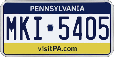 PA license plate MKI5405