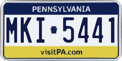 PA license plate MKI5441
