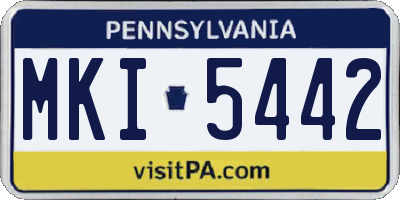 PA license plate MKI5442