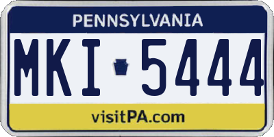 PA license plate MKI5444