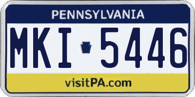 PA license plate MKI5446