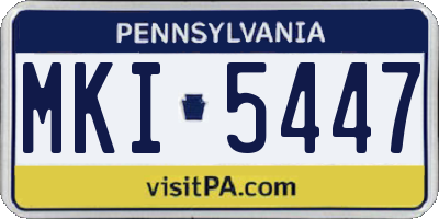 PA license plate MKI5447