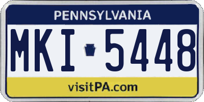 PA license plate MKI5448