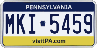 PA license plate MKI5459