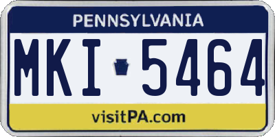 PA license plate MKI5464