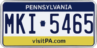 PA license plate MKI5465
