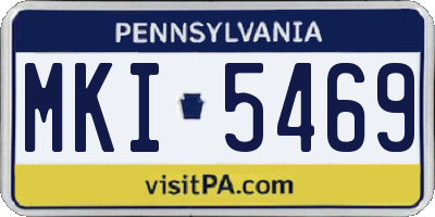 PA license plate MKI5469
