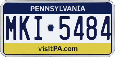 PA license plate MKI5484