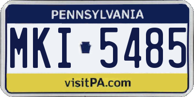 PA license plate MKI5485