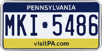 PA license plate MKI5486